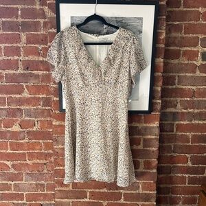 Madewell Floral V-Neck Mini Dress